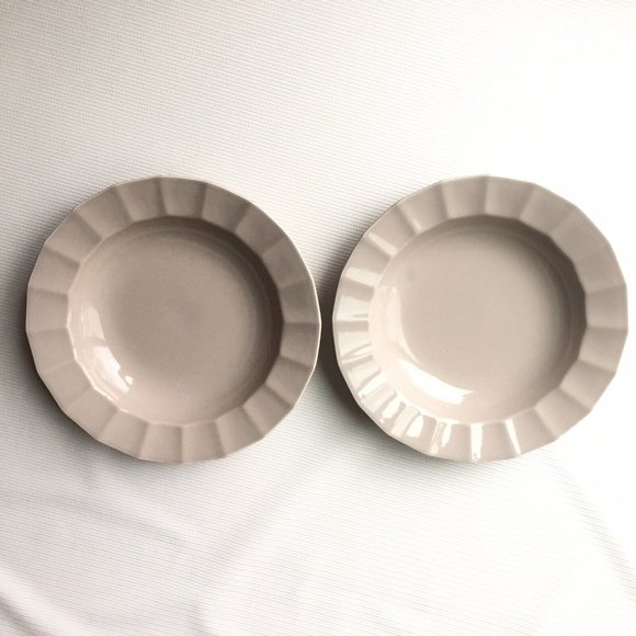 Mikasa Country English Bowls Oxford Grey Gray Soup Cereal Japan 8.5" Set of 2 - Picture 1 of 12